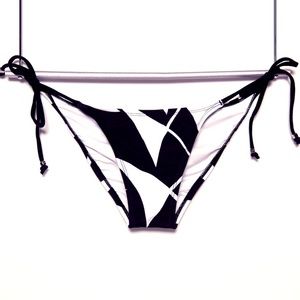 O'Neil Black/White Tie Side Bikini Bottom